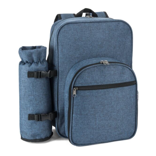 Firmengeschenk Whitsunday Picknick-Kühlrucksack mit Logodruck – 280x390x200 mm – Blau – nachhaltige Kühltasche für Outdoor-Events