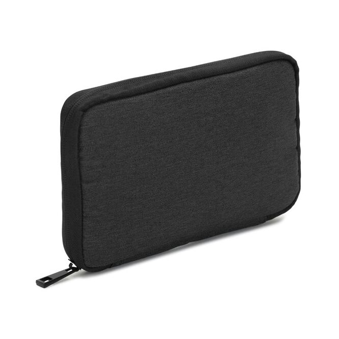 Werbeartikel Newcastle Tasche mit Logodruck 220x130x25 mm aus recyceltem Polyester – Dunkelgrau – Organizer für technisches Firmenzubehör
