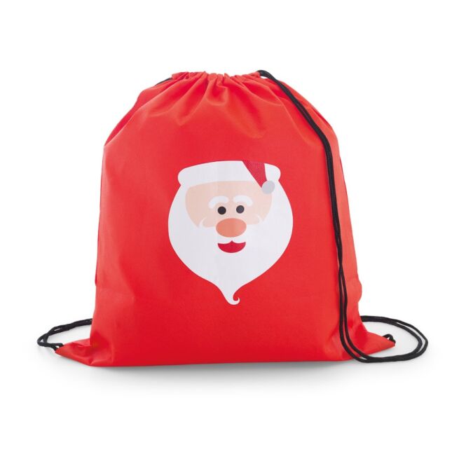 Mitarbeiter-Weihnachtsgeschenk Turnbeutel Ottawa mit Logodruck – Rot – 300x350 mm bedruckter Stoffbeutel für Firmen und Events