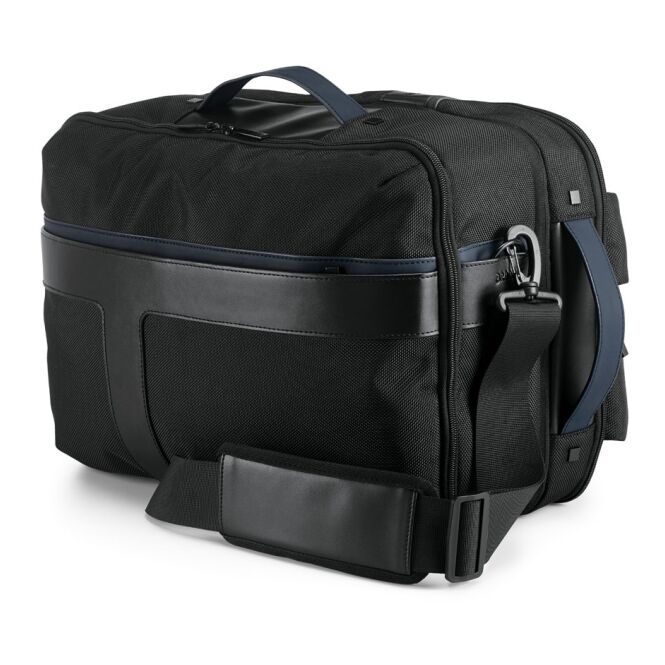 Mitarbeitergeschenk 2-in-1 Laptop-Rucksack mit Logodruck – 30x42x20 cm – Blau – robustes Reisegepäck für Firmen und Business
