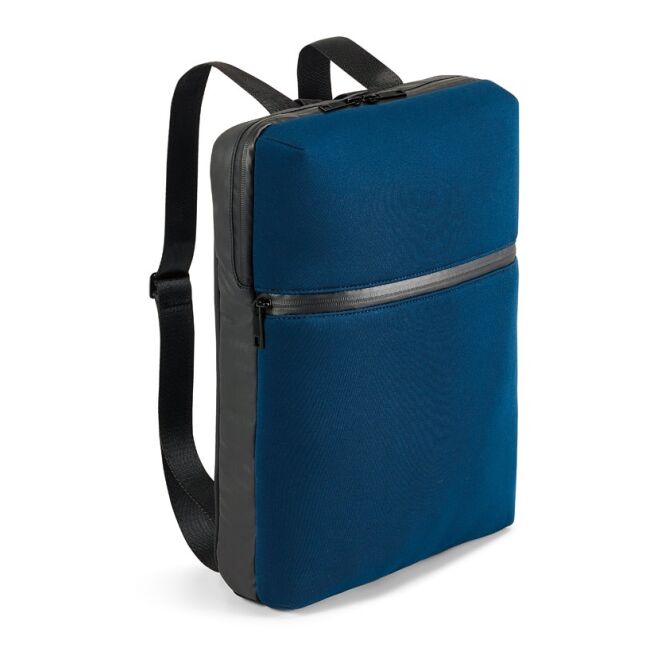 Mitarbeitergeschenk Urban Backpack mit Logodruck – wasserdichtes Softshell – Blau – robuster Laptoptaschen-Rucksack für Büro und Außendienst