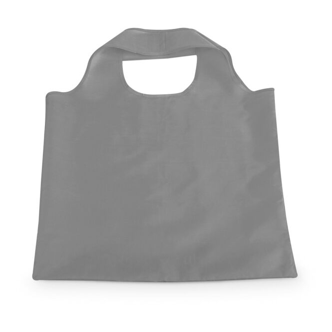 Werbeartikel Fola faltbare Tragetasche mit Logodruck – 485x420 mm – Grau – strapazierfähige Einkaufstasche für Messen und Firmen
