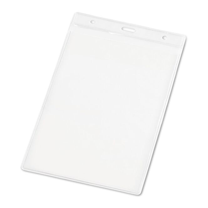 Werbeartikel Ausweishülle Whitman mit Logodruck – Transparent – Kartenhalter für Messen und Firmenausweise