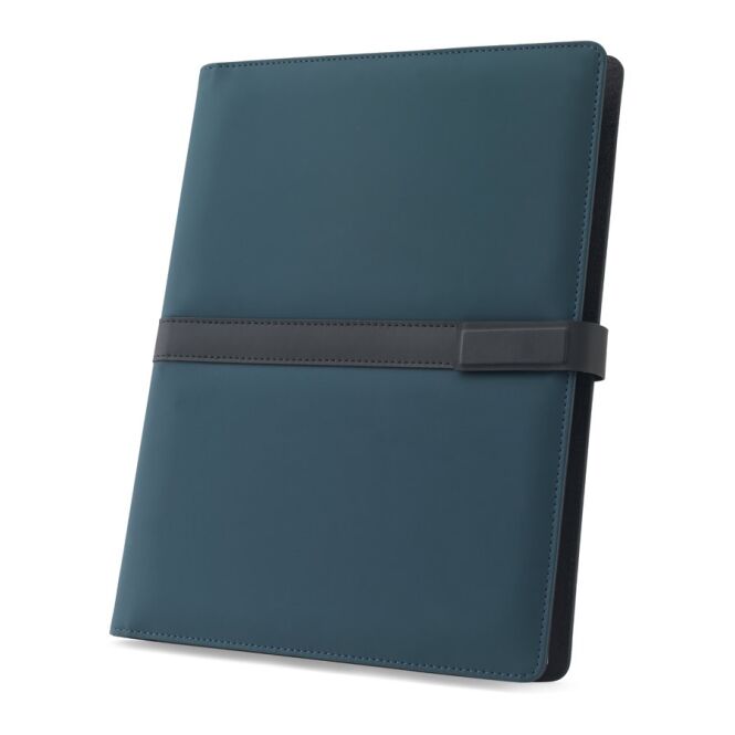 Firmengeschenk Sanderson A4-Ordner mit Logodruck – Blau – nachhaltige Dokumentenmappe für Büro und Business