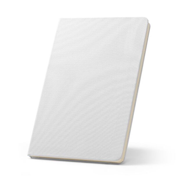 Kundengeschenk Notizbuch ANNE SUB DIN A6 – weiss – mit Logo bedruckt nachhaltig aus Recyclingmaterial für den Büroalltag