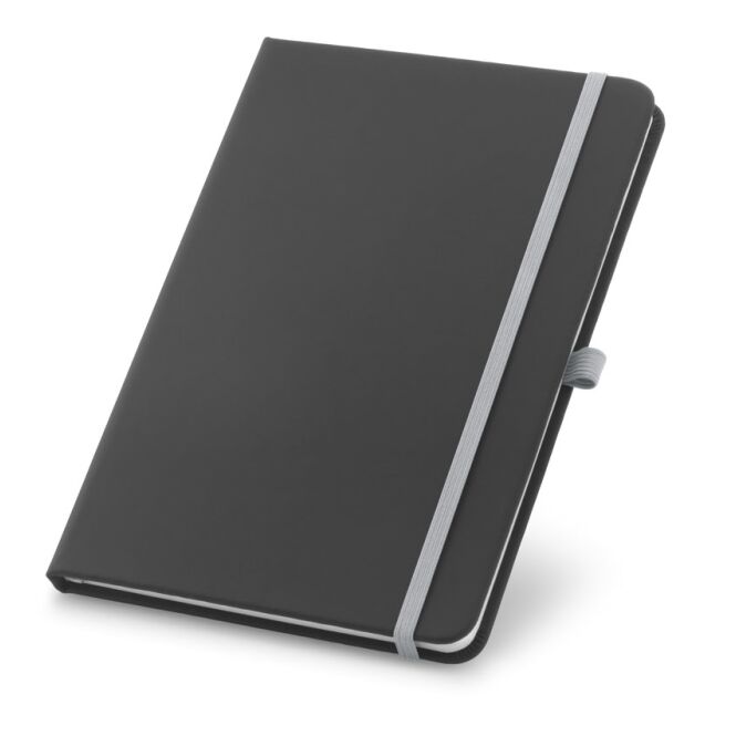 Kundengeschenk Notizbuch CORBIN A5 – hellgrau – mit Logo bedruckt DIN A5 für den Büroalltag