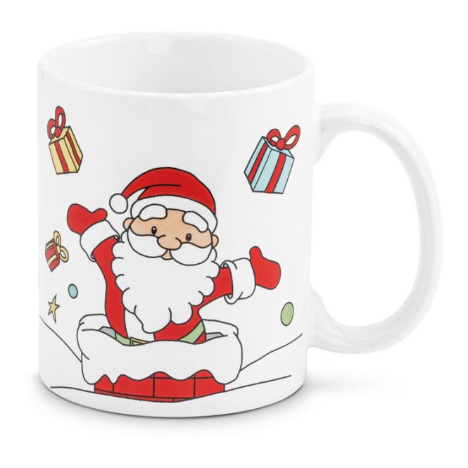 Firmengeschenk Kaffeebecher AVORIAZ – weiss – mit Logodruck 350 ml für die Büroküche