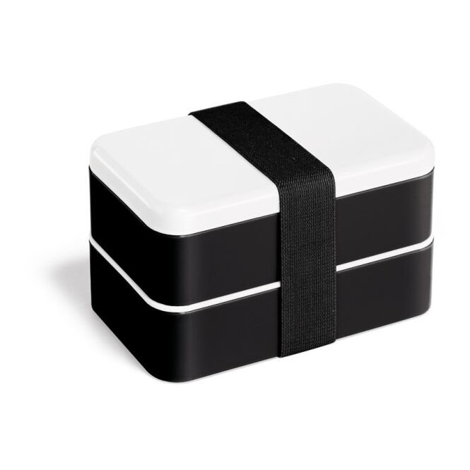 Werbeartikel Lunchbox BOCUSE mit Logodruck – Schwarz – 180x100x100 mm praktischer Behälter für das Büro