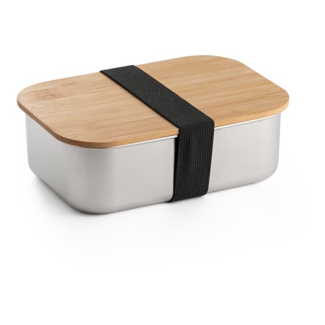 Firmengeschenk SHINO Frischhaltebox 800 ml mit Gravur – Natur – Edelstahl Brotdose für Büro und Mitarbeiter
