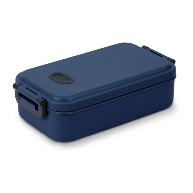 Werbeartikel MOCHI PP-Box mit Logodruck – Dunkelblau – luftdichte Lunchbox für Büro & Mitarbeiter
