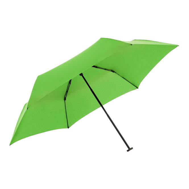 Premium-Werbeartikel Taschenschirm Knirps US.050 – grün – mit Logo bedruckt, 115g, 90cm, kompakter Regenschirm für Business