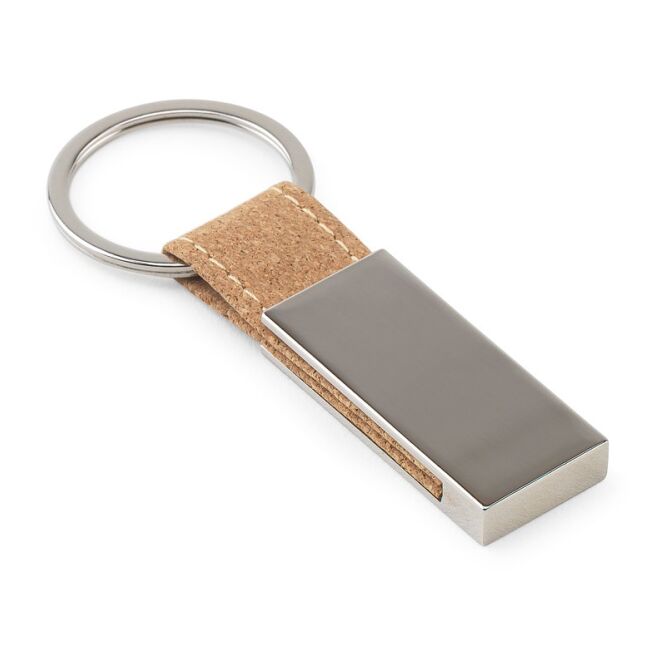 Firmengeschenk Gosling Set aus Metall und Kork mit Logodruck – Natur – Büroaccessoires für Geschäftspartner