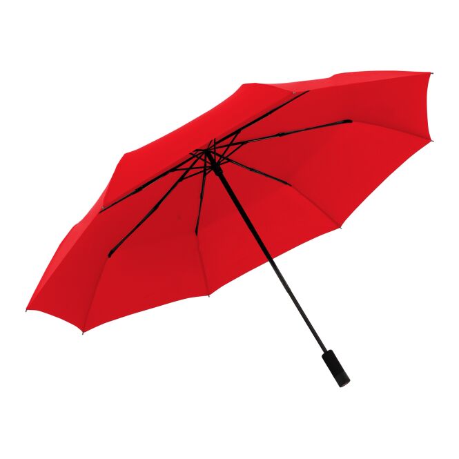Firmengeschenk Taschenschirm Knirps U.090 – rot – mit Logodruck 128cm XXL-Durchmesser, 300g leichter stabiler Regenschirm