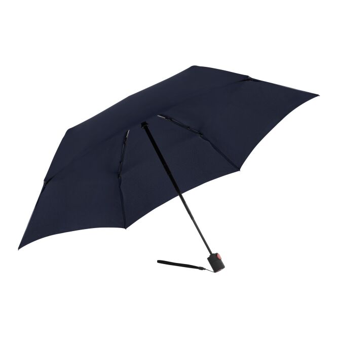 Firmengeschenk Taschenschirm Knirps U.200 – marineblau – mit Logodruck 185g 26cm kompakter Regenschirm für den Firmenauftritt