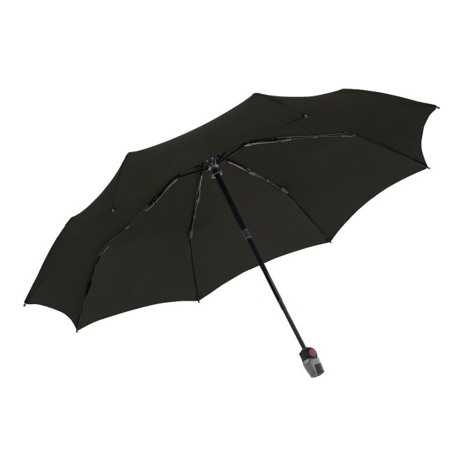 Premium-Werbeartikel Taschenschirm Knirps T.200 – schwarz – mit Logodruck 97cm Schirmdach stabiler kompakter Regenschirm für Firmen