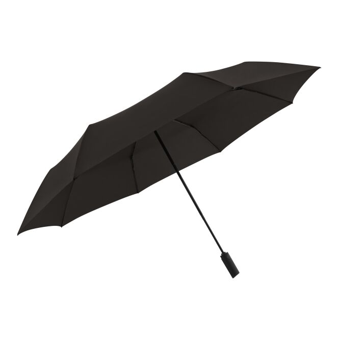 Firmengeschenk Taschenschirm Knirps A.400 XXL – schwarz – mit Logodruck, 126cm Durchmesser, robuster Regenschirm für Events