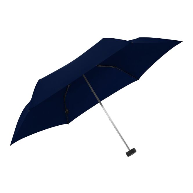Firmengeschenk Taschenschirm Knirps AS.050 – marineblau – mit Logodruck 25cm leicht 190g kompakter Regenschirm für Business