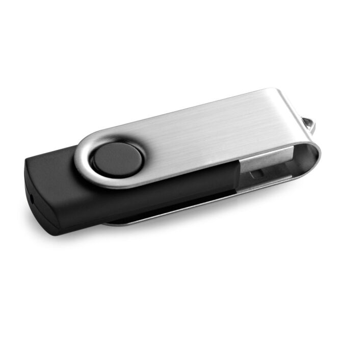 Firmengeschenk USB-Stick Claudius 32 GB mit Gravur – Schwarz – schneller Datenspeicher für Büro und IT