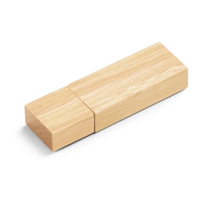 Werbeartikel Venter 16GB USB-Stick aus Bambus mit Logodruck – Naturhell – praktischer Datenspeicher für Büro und IT-Ausstattung