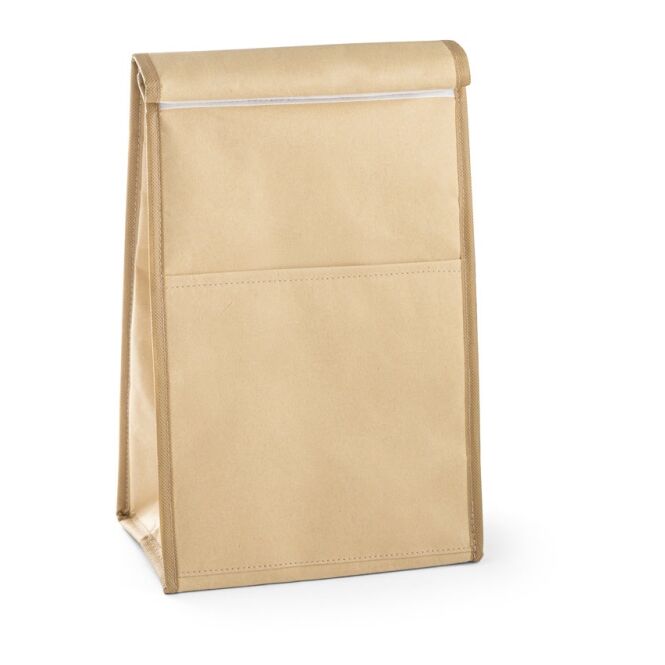 Werbeartikel YORK Kühltasche mit Logodruck – Natur – isolierte Papiertasche 4l für Firmenevents
