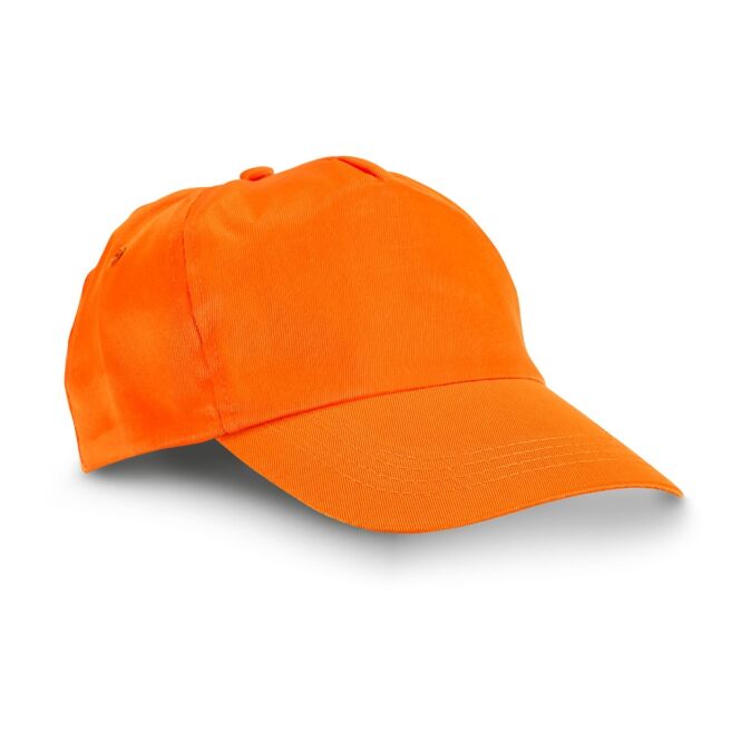 Werbeartikel Cap RUFAI – orange – mit Logodruck 580mm Baumwolle größenverstellbar klassisches Baseball Cap für Firmen-Events