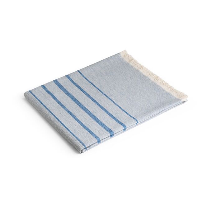 Werbeartikel Multifunktionstuch CAPLAN – blau – mit Logo bedruckt nachhaltig 100x180mm für Strand-Promotions