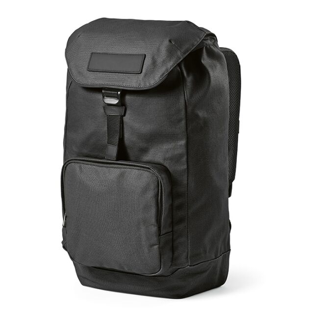 Mitarbeitergeschenk Rucksack Copenhagen – schwarz – mit Logodruck 20L nachhaltiger Daypack für das Mitarbeiter-Onboarding