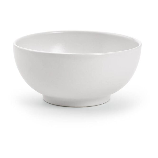 Gastro-Werbemittel Keramikschale Banksy – weiß – mit Logodruck 650 ml (ø15x7cm) als moderne Müslischale für Gastronomie, Bars & Restaurants
