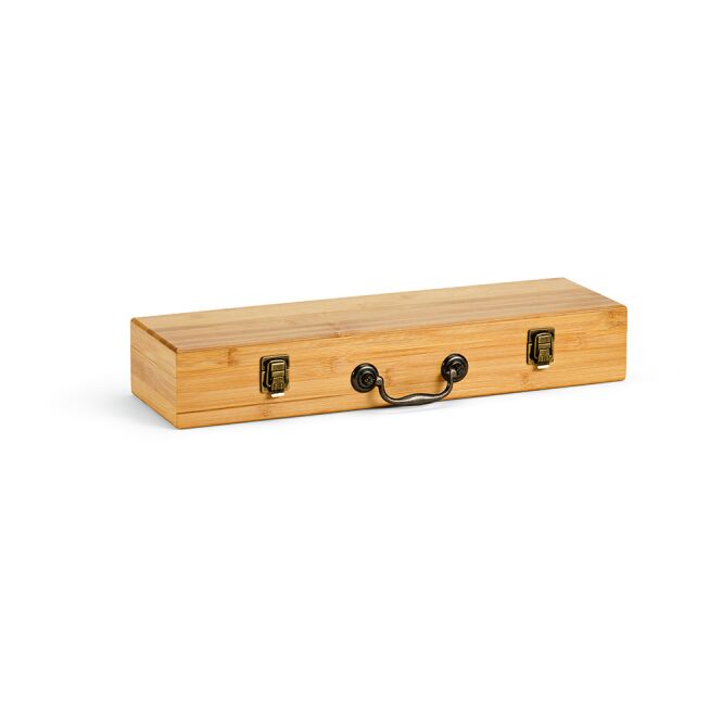 Firmengeschenk Turner Barbecue-Set mit Logodruck – Beige – umweltfreundliches Grillzubehör aus Bambus für Events und Firmenfeiern