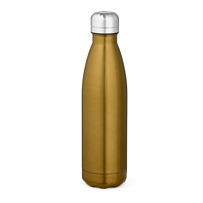 Premium-Werbeartikel Mississippi 550P Trinkflasche – gold – mit Logodruck 535 ml nachhaltiger Edelstahl vakuumisoliert für Außendienst