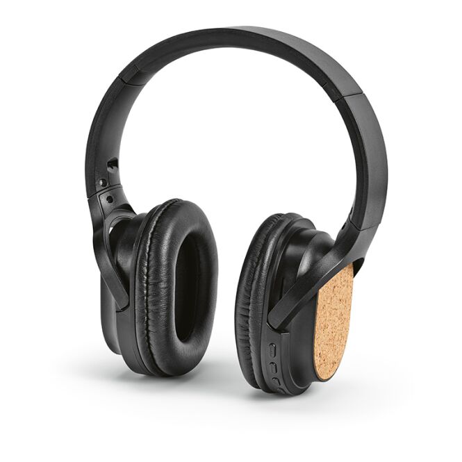 Premium-Werbegeschenk Faraday Kopfhörer mit Logodruck – Schwarz – Bluetooth Audio-Zubehör für Mitarbeiter und Kunden