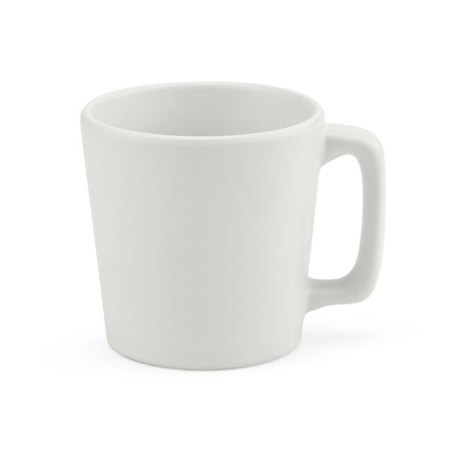 Kundengeschenk Espressotasse Thames 75 – hellgrau – mit Logodruck 75 ml für die Büroküche