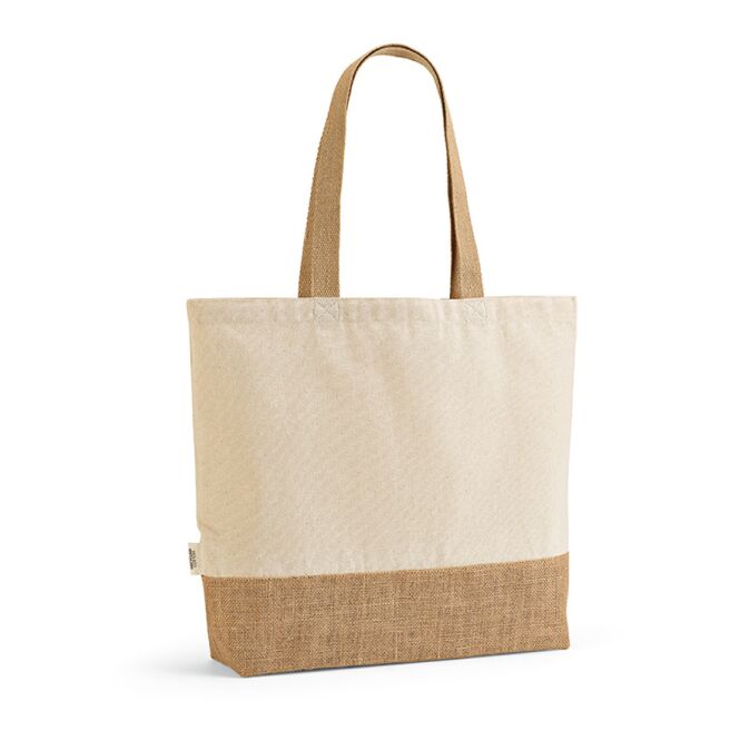 Kundengeschenk Einkaufstasche Mauna Kea – natur – mit individuellem Logodruck 46x38x10cm 220g/m² nachhaltiger Jutebeutel für Messe-Events