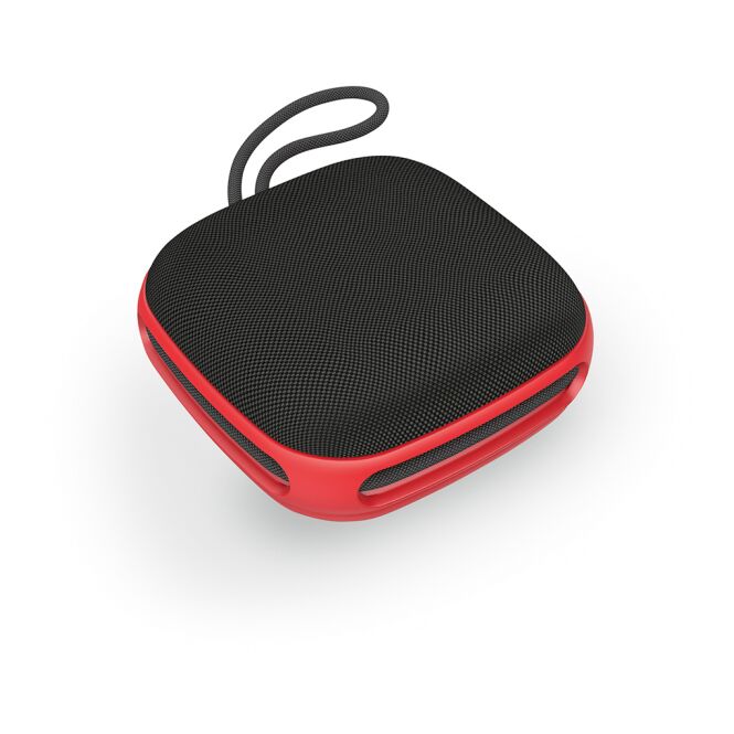 Technik-Werbemittel Bluetooth Lautsprecher Da Vinci rABS – rot – mit Logo bedruckt, 2600 mAh, 10 Std Spielzeit, nachhaltig