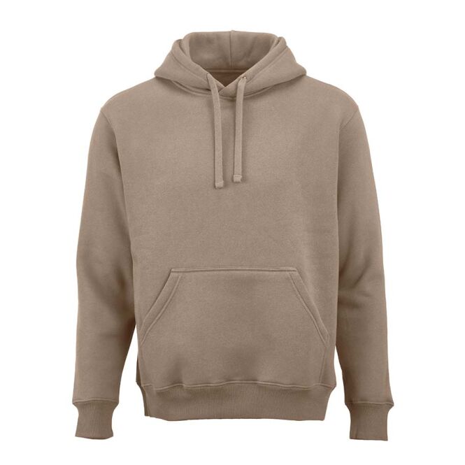Corporate Fashion Hoodie Tulum nachhaltig – hellbraun – mit Logo bedruckbar Gr. XS-3XL
