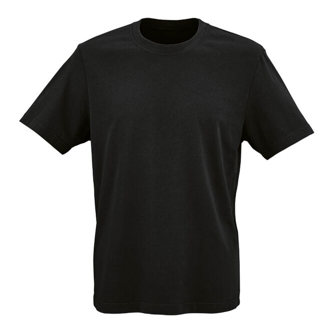 Firmenkleidung T-Shirt Tamariz aus Bio-Baumwolle – schwarz – mit Logo bedruckt Gr. L