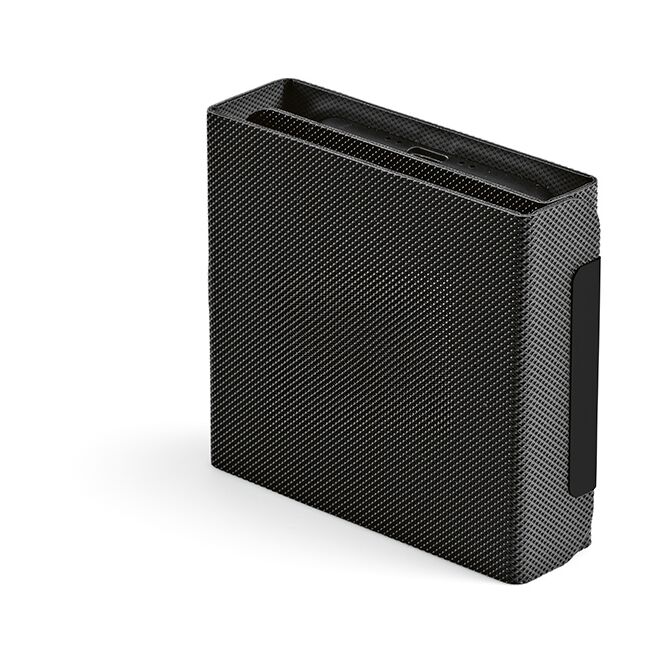 Firmengeschenk Linnaeus 3-in-1 Wireless Charger mit Logodruck – Schwarz – Ladestation für Bürotechnik