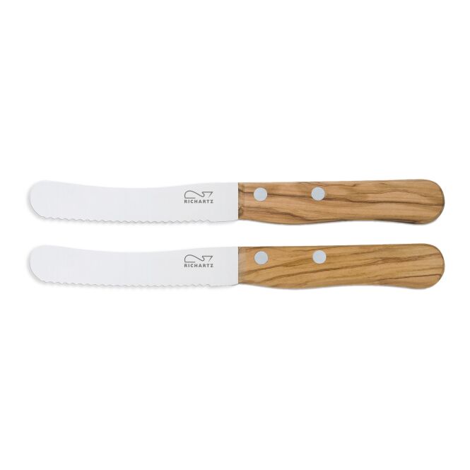 Firmengeschenk Richartz Best Friends Bread and Butter mit Gravur – Silber – hochwertige Messersets für Unternehmen und Mitarbeiter