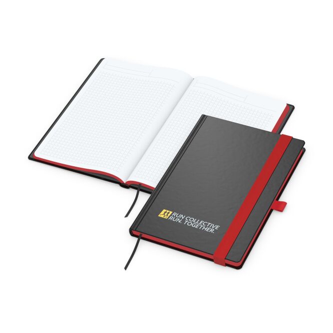 Werbeartikel Notizbuch Color-Book – rot – mit Logo bedruckt DIN A5 für den Büroalltag
