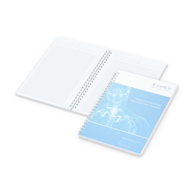 Firmengeschenk Notizbuch Bizz-Book – frost-transparent – mit Logo bedruckt DIN A5 für Meetings & Konferenzen