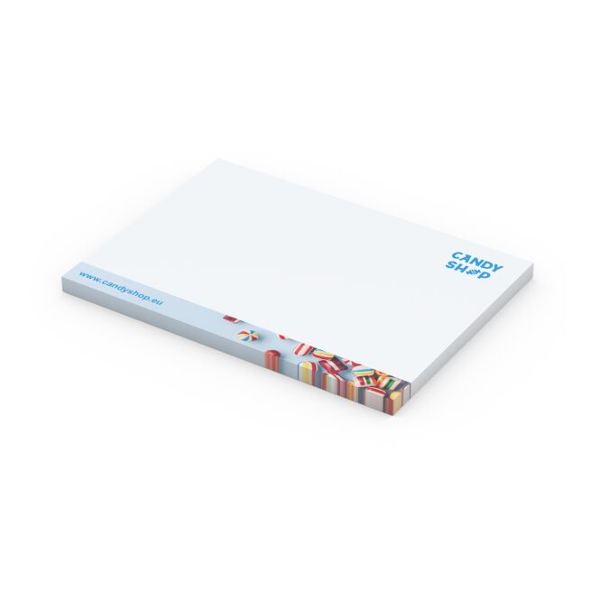 Werbeartikel Haftnotizblock Basic – weiß – individuell bedruckt für den Büroalltag 100 x 72 mm