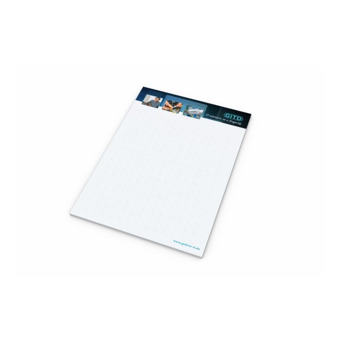 Werbeartikel Schreibblock Bestseller mit 4C-Logodruck – hochwertiges Notizpapier für Büro und geschäftliche Notizen