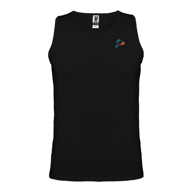 Teamkleidung Andre Sport Top – schwarz – mit Logo bedruckt 48h Express-Druck Gr. 9/10