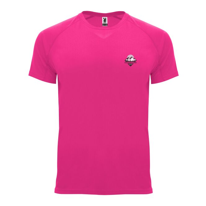 Teamkleidung Funktionsshirt Bahrain – pink fluor – mit Logo bedruckt 48h Express-Druck Gr. 8