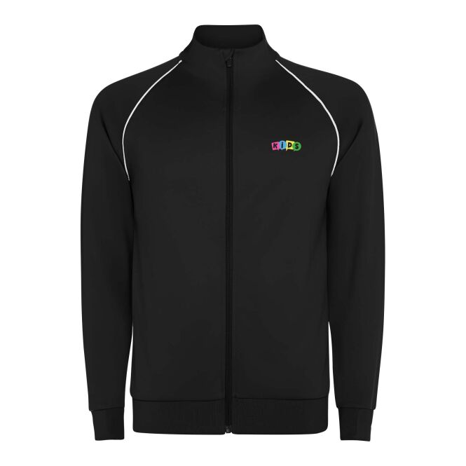 Teamkleidung Sweatshirt Valier – schwarz – mit Logo bedruckt 48h Express-Druck Gr. 8