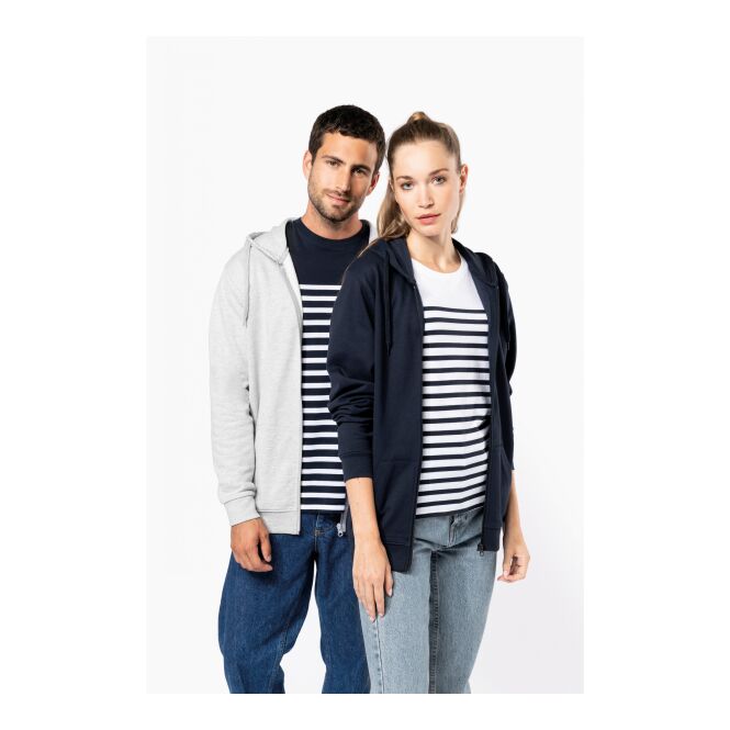 Corporate Fashion Zip-Hoodie Unisex nachhaltig – anthrazit – mit Logo bedruckt Gr. XS