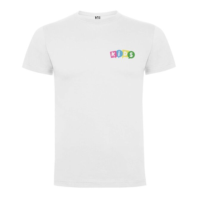 Werbeartikel Dogo Premium T-Shirt – weiß – mit Logo bedruckt 48h Express-Druck Gr. 5/6