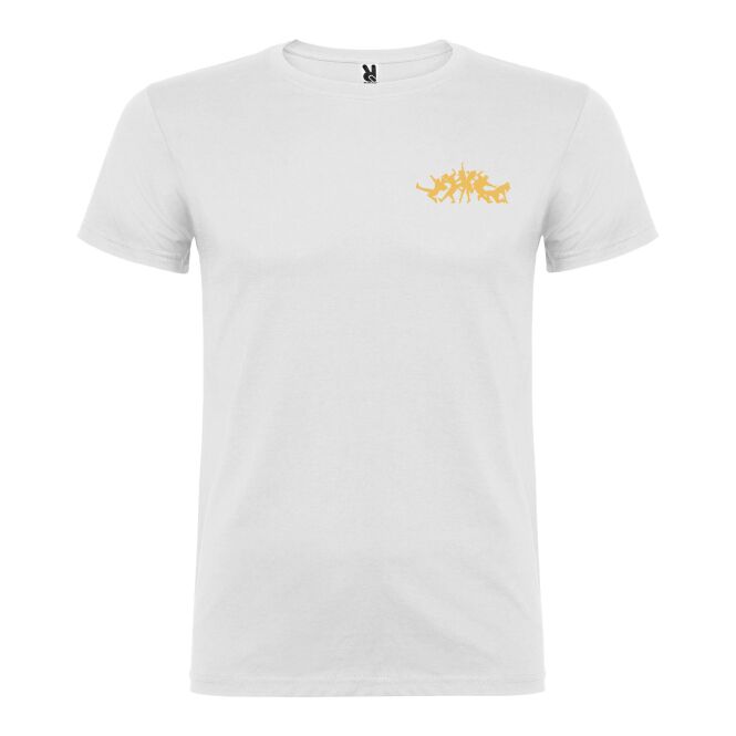 Werbeartikel T-Shirt Beagle – weiss – mit Logo bedruckt 48h Express-Druck für Kinder Gr. 7/8