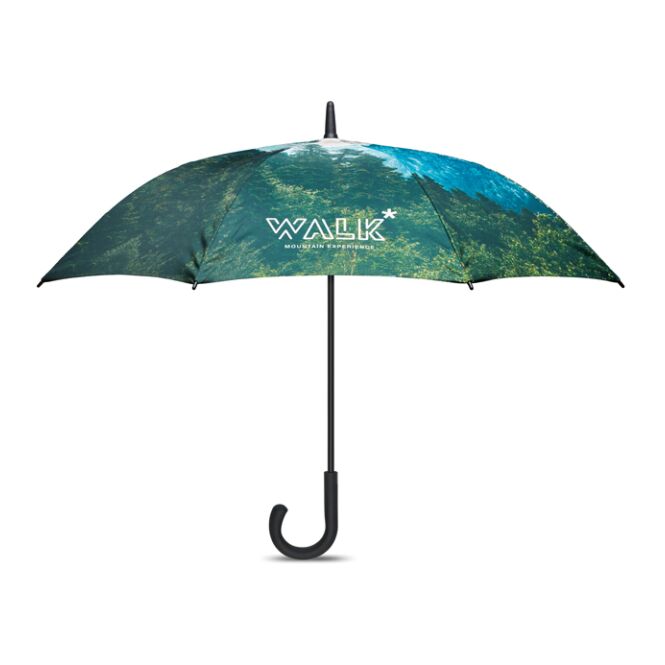 Werbeartikel Windproof Regenschirm 23 Zoll mit Sublimationsdruck – windfester Automatikschirm für Firmen
