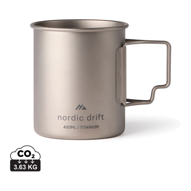 Firmengeschenk Titan-Becher 450ml mit Gravur – Silber – robuster Isolierbecher für Mitarbeiter und Kunden